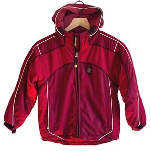 Obermeyer‎ Vintage Kids Ski Jacket Size 6 Red I Grow Hooded Winter Coat